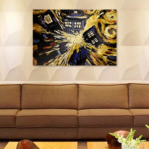 Quadro Decorativo - Tardis van gogh